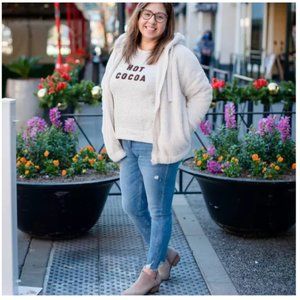 Petite Chewed Hem High Rise Skinny Jeans